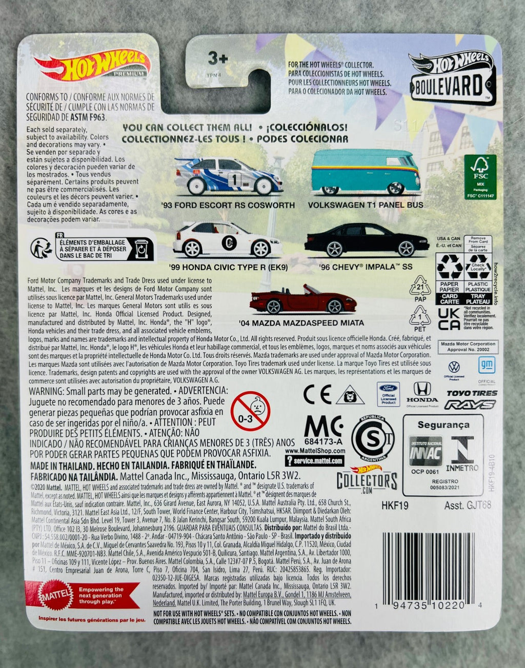 🎌🎌🎌Hot Wheels Boulevar '99 Honda Civic Type R EK9 H33🎌🎌🎌