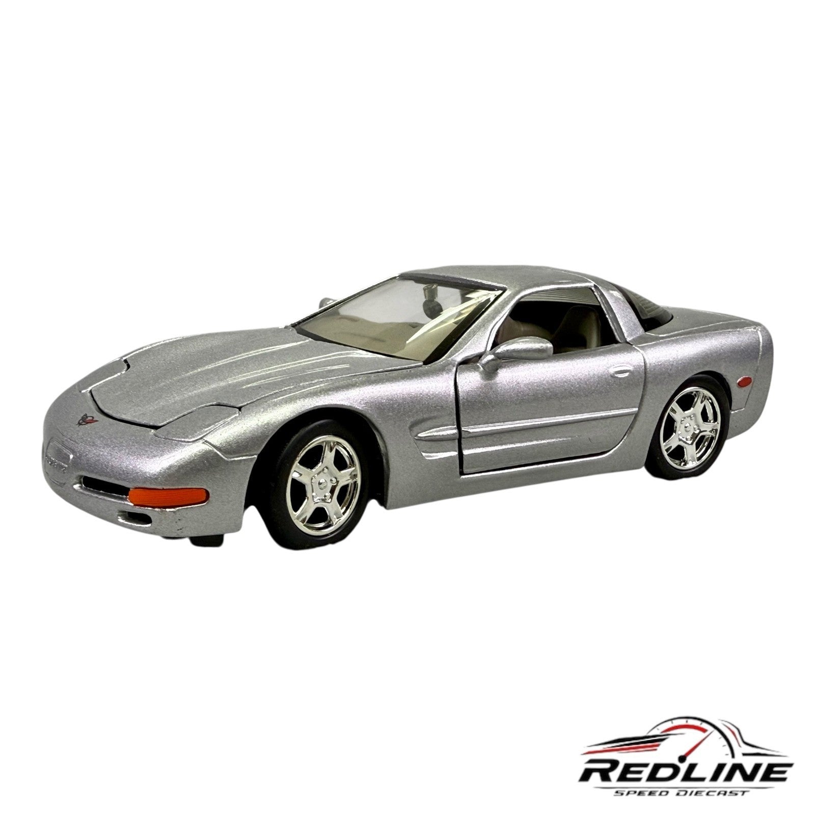 🇺🇸🇺🇸Motormax Dealership Edition 1997 Chevrolet Corvette Silver 1:24🇺🇸🇺🇸