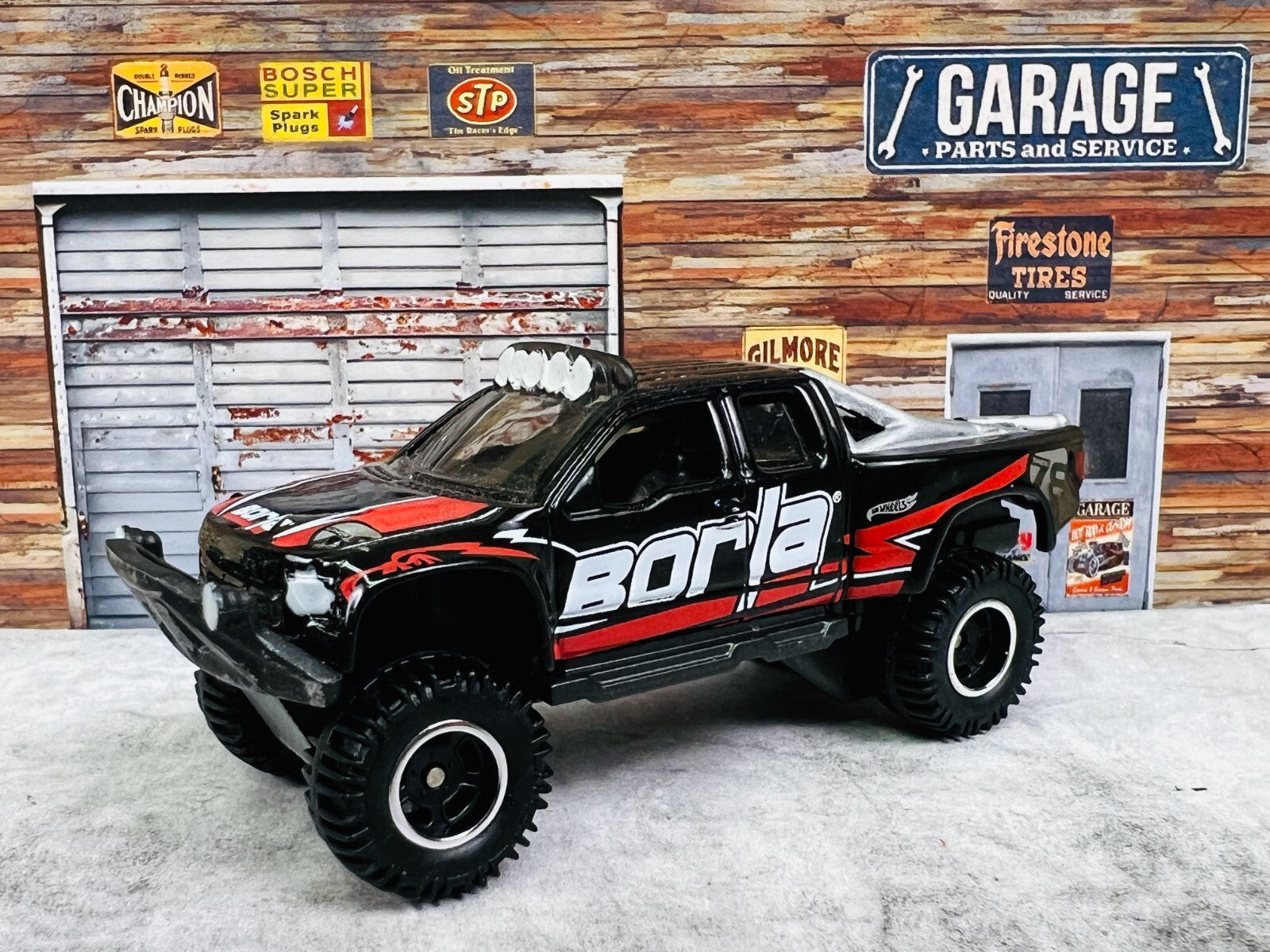 🇺🇸Hot Wheels HW Hot Trucks  SANDBLASTER Borla Custom Real Riders C20🇺🇸