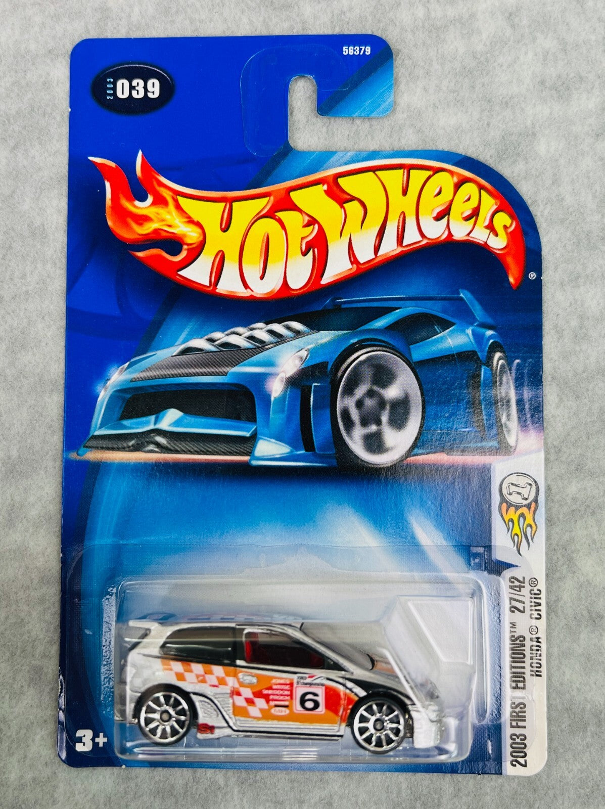 🎌🎌🎌HOT WHEELS Honda Civic silver 2003 First Editions HW21🎌🎌🎌