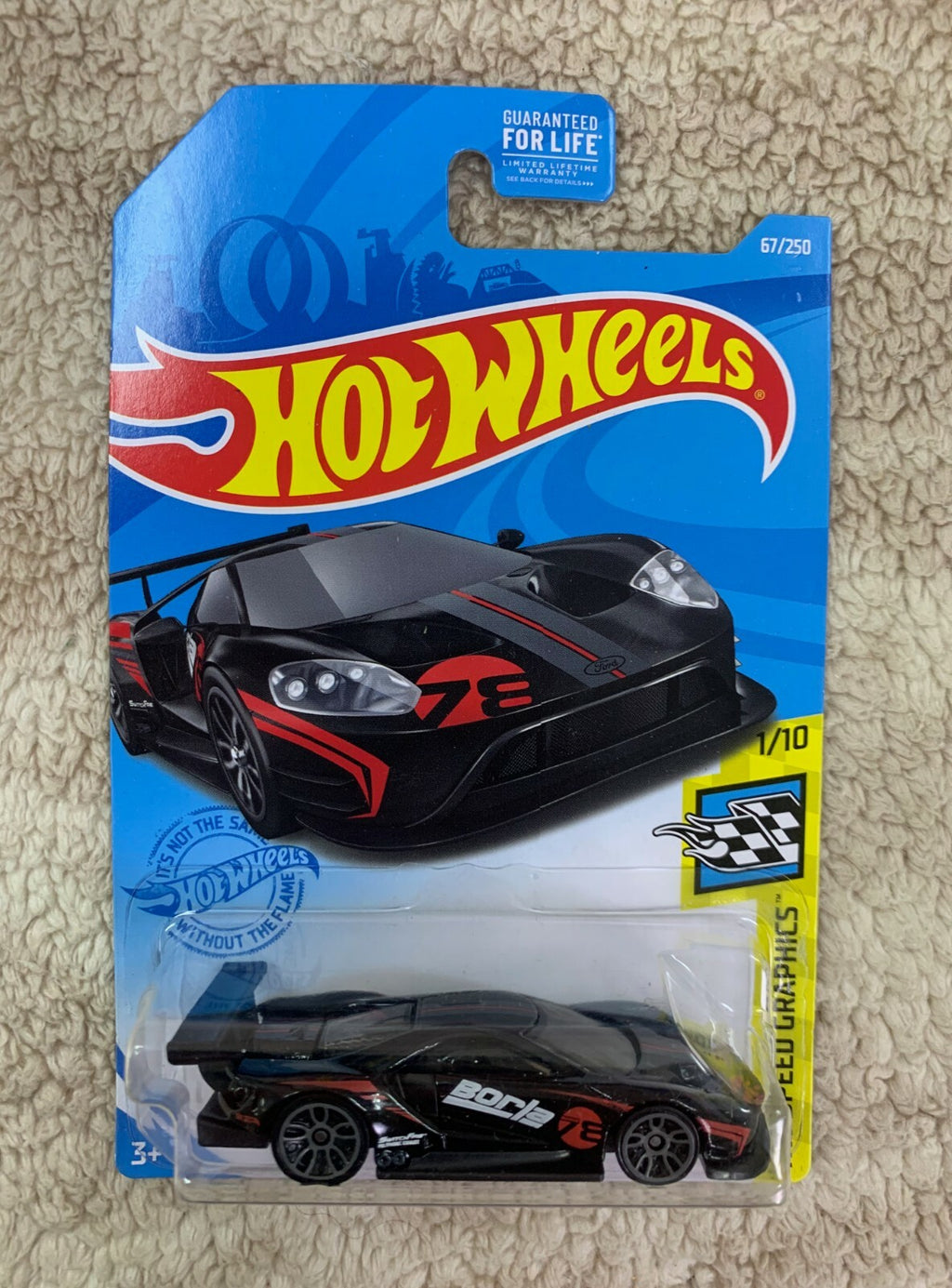 ****HOT WHEELS HW SPEED GRAPHICS SERIES 2016 FORD GT RACE IN BLACK #1/10 HW05***