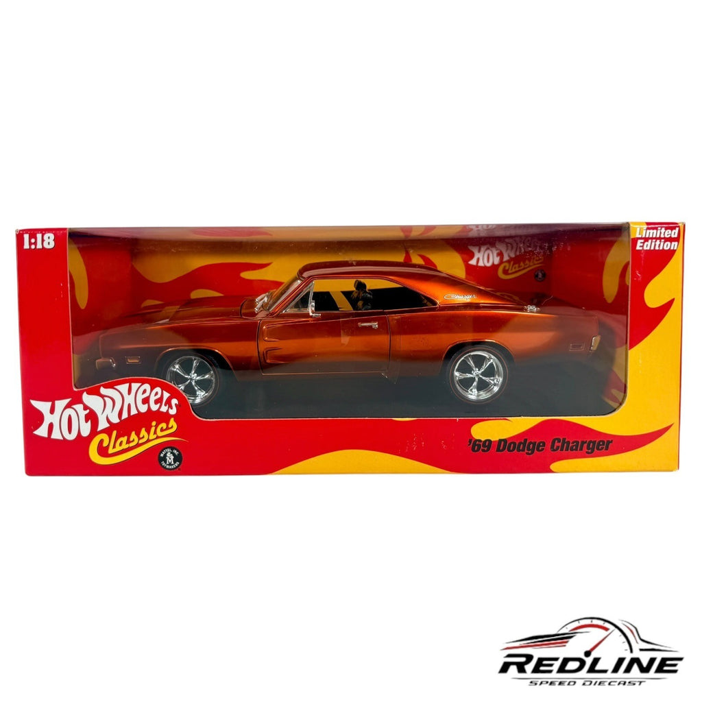 🇺🇸Hot Wheels Classic 1969 Dodge Charger Burnt Orange C1 1:18🇺🇸