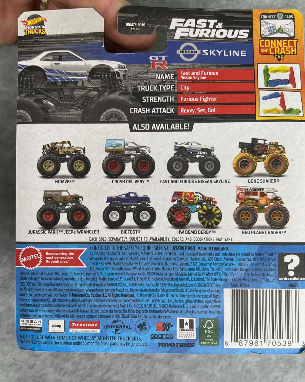 🔥🔥🔥Hot Wheels Monster Trucks Fast & Furious Nissan Skyline GT-R HW14🔥🔥🔥