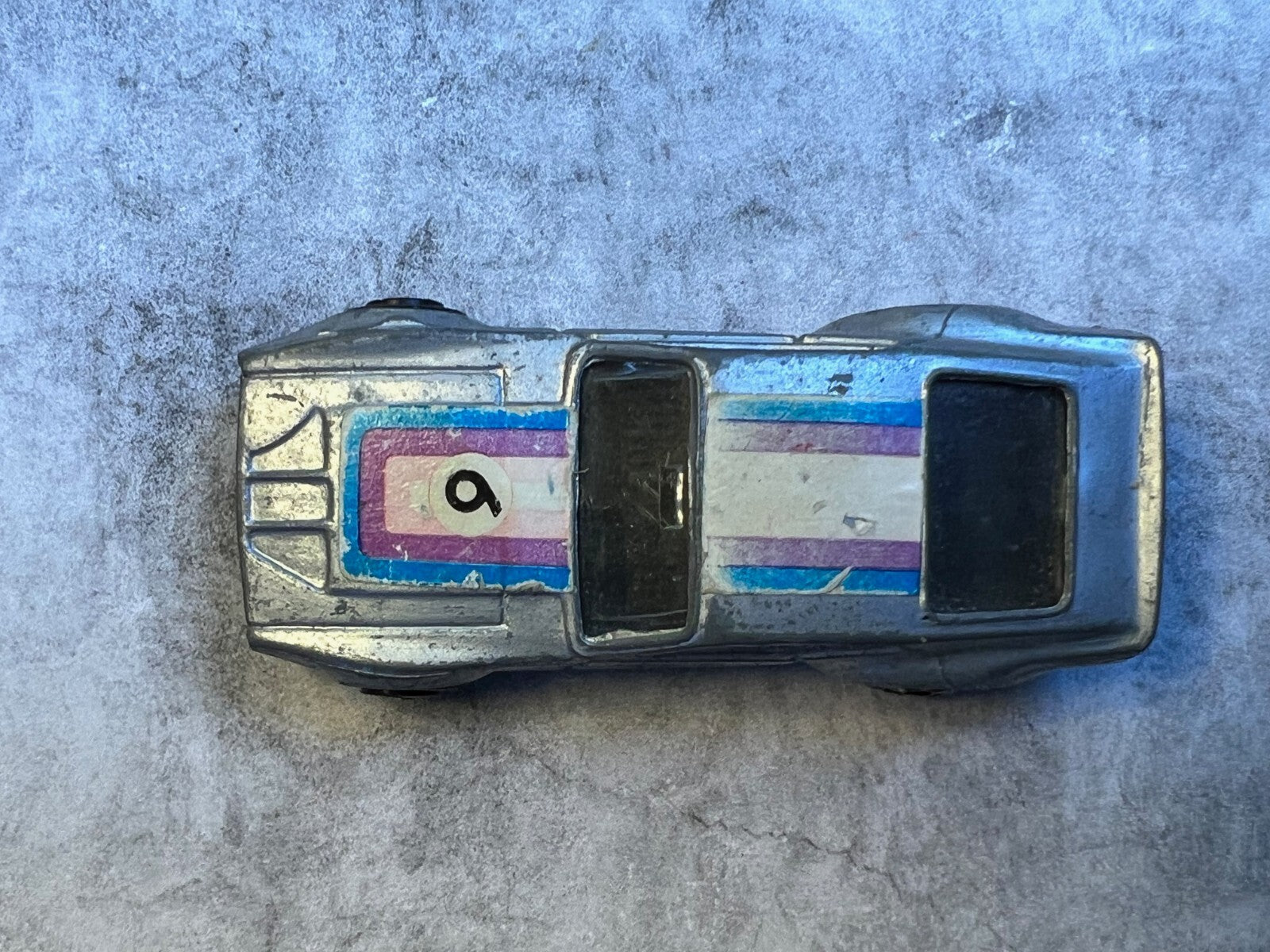 🐎Vintage Zee Zylmex D49 Ford Mustang #6 Silver  Diecast Toy Car Hong Kong C7🐎