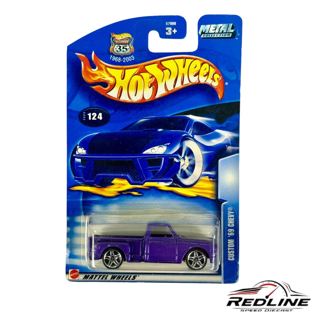 🇺🇸🇺🇸Hot Wheels Custom '69 Chevy 124/220 Purple  2003 H6🇺🇸🇺🇸