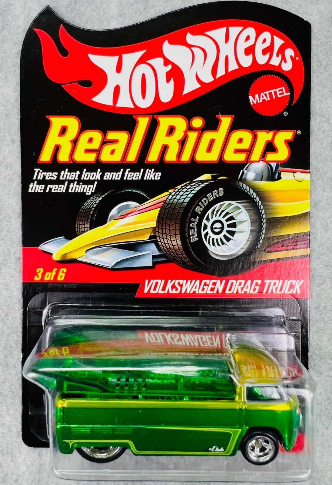 🇩🇪Hot Wheels RLC Real Riders Volkswagen Drag Truck 5200/6000 Green H22🇩🇪