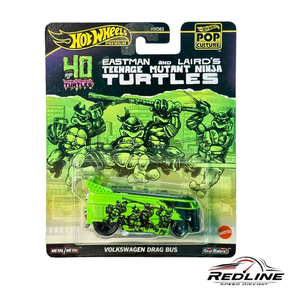 🐢Teenage Mutant Ninja Turtles Volkswagen Drag Bus Hot Wheels Pop Culture H17🐢