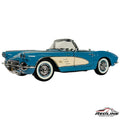 🇺🇸Danbury Mint Limited Edition 1961 Chevrolet Corvette Blue w/Box 1:24 C2🇺🇸