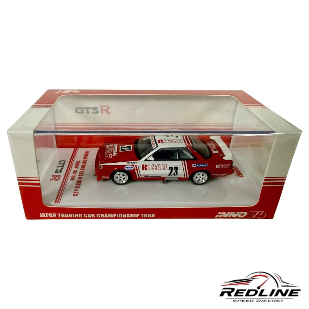 🎌🎌INNO64 NISSAN SKYLINE GTS-R R31 #23 RICOH JTCC 1988 H1🎌🎌