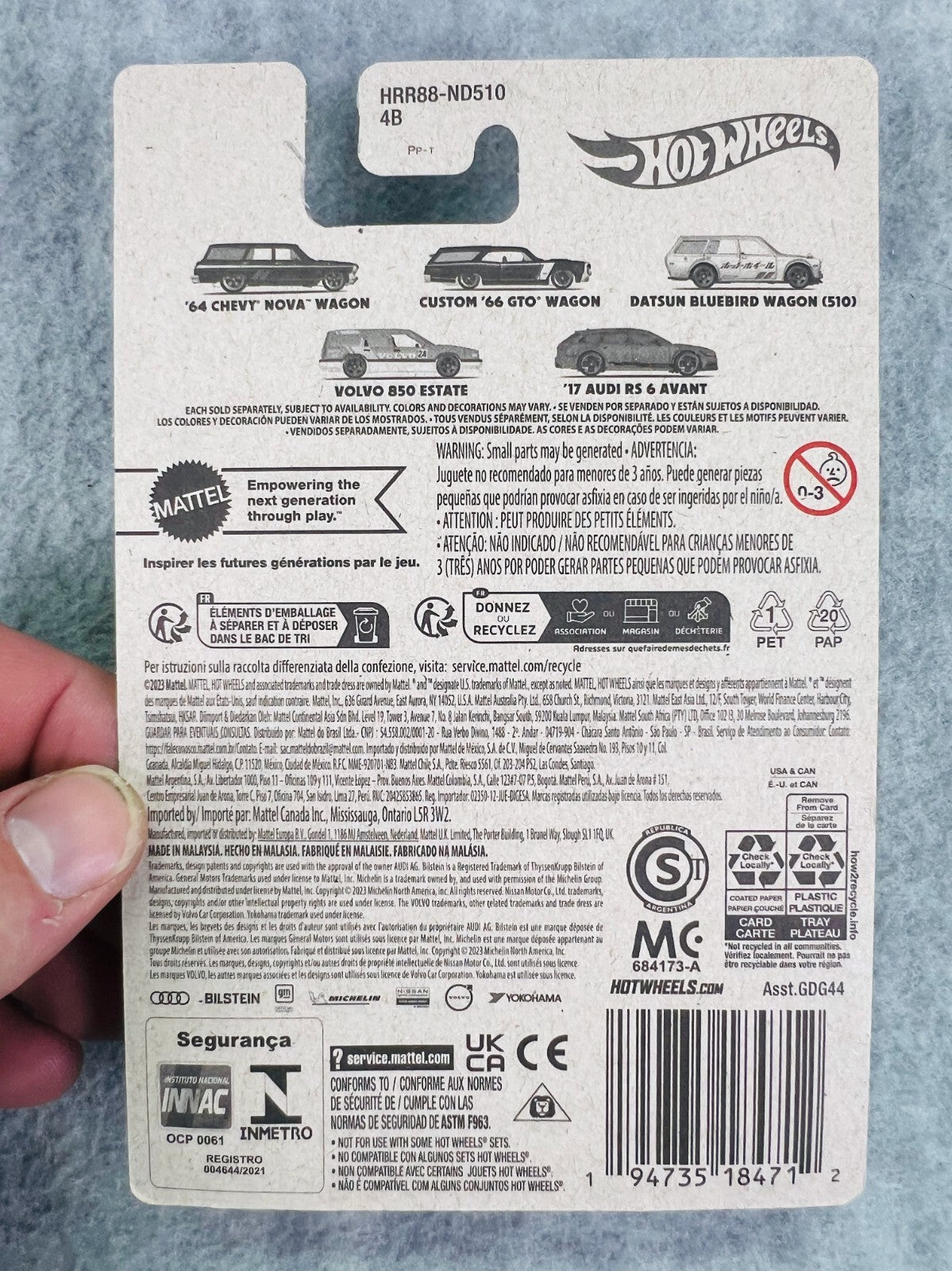 🎌🎌🎌Hot Wheels Hot Wagons 2024 Datsun Bluebird Wagon (510) H29🎌🎌🎌