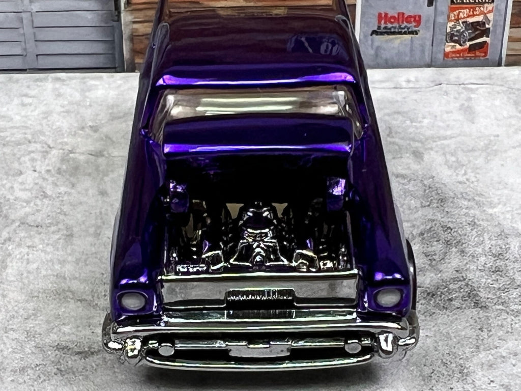 🔥🔥2006 Hot Wheels RLC Red Line Club neo classics 1957 CHEVY Purple C14🔥🔥