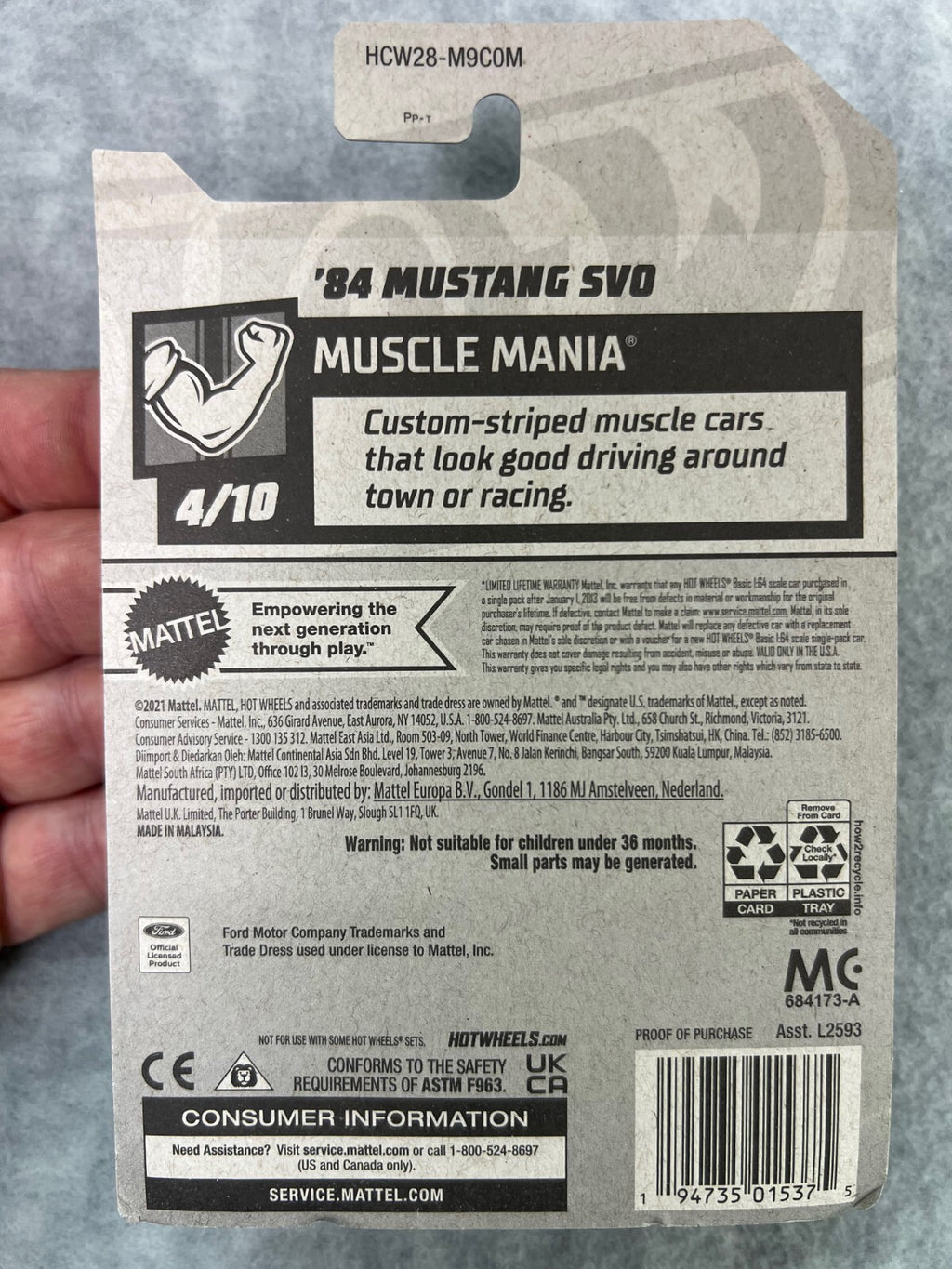 🔥🔥🔥Hot Wheels ‘84 Mustang SVO HW Muscle Mania Purple H24🔥🔥🔥