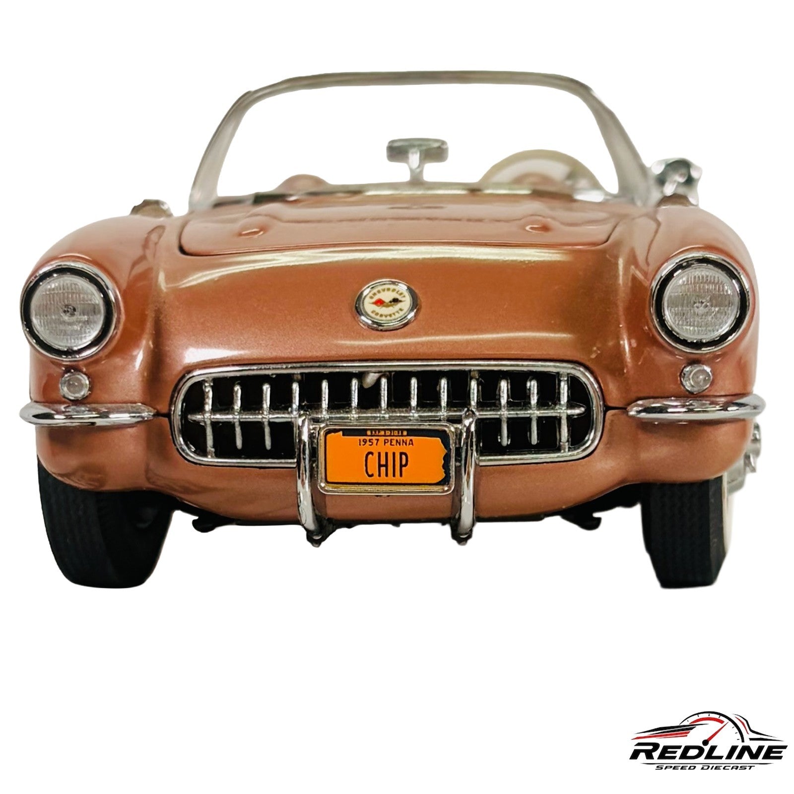 🇺🇸Danbury Mint 1:24 Chip Miller 1957 Corvette Aztec Copper w/Box C2🇺🇸