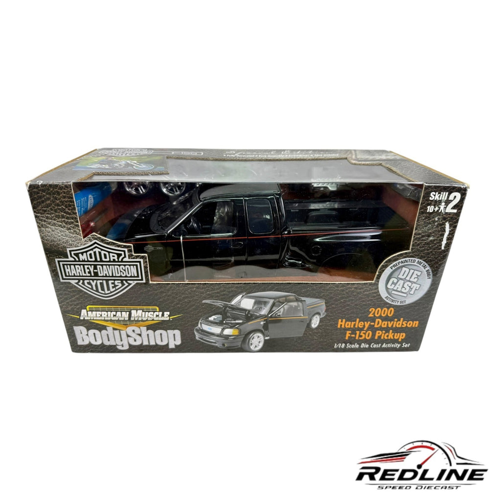🦅🦅 ERTL American Muscle Body Shop 2000 Harley Davidson F-150 1:18 B3🦅🦅