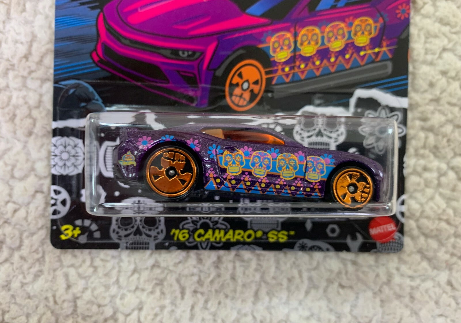 Hot Wheels Halloween 2021 Day of Dead purple skull '16 Camaro SS 5/5 NEW HW06