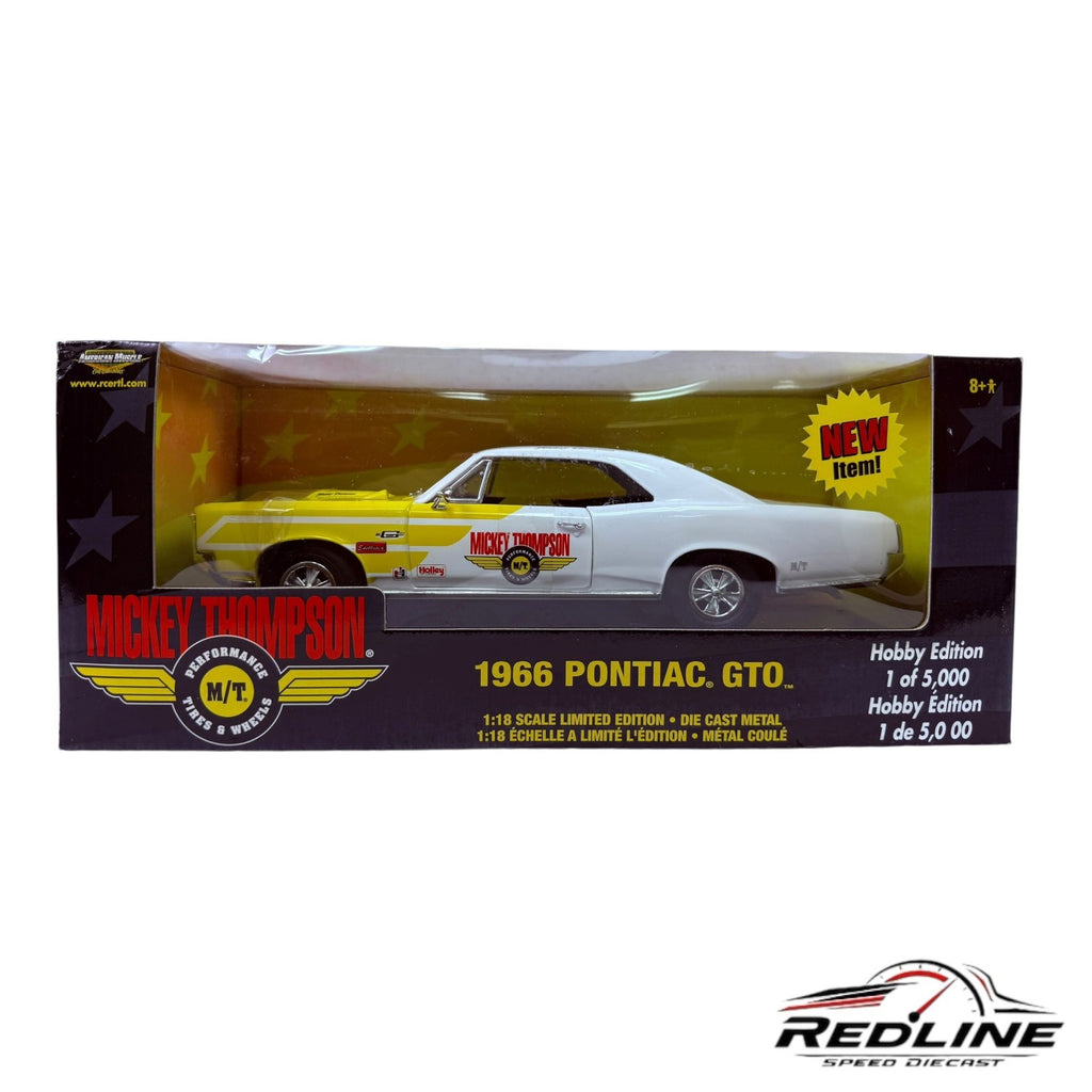 🦅🦅Ertl American Muscle 1966 Pontiac GTO Mickey Thompson 1:18 TV🦅🦅