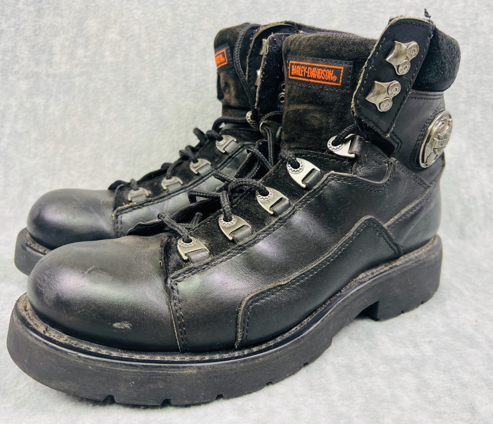 🦅🦅🦅Harley Davidson Mens Size 11.5 Black Motorcycle Boots 94013🦅🦅🦅