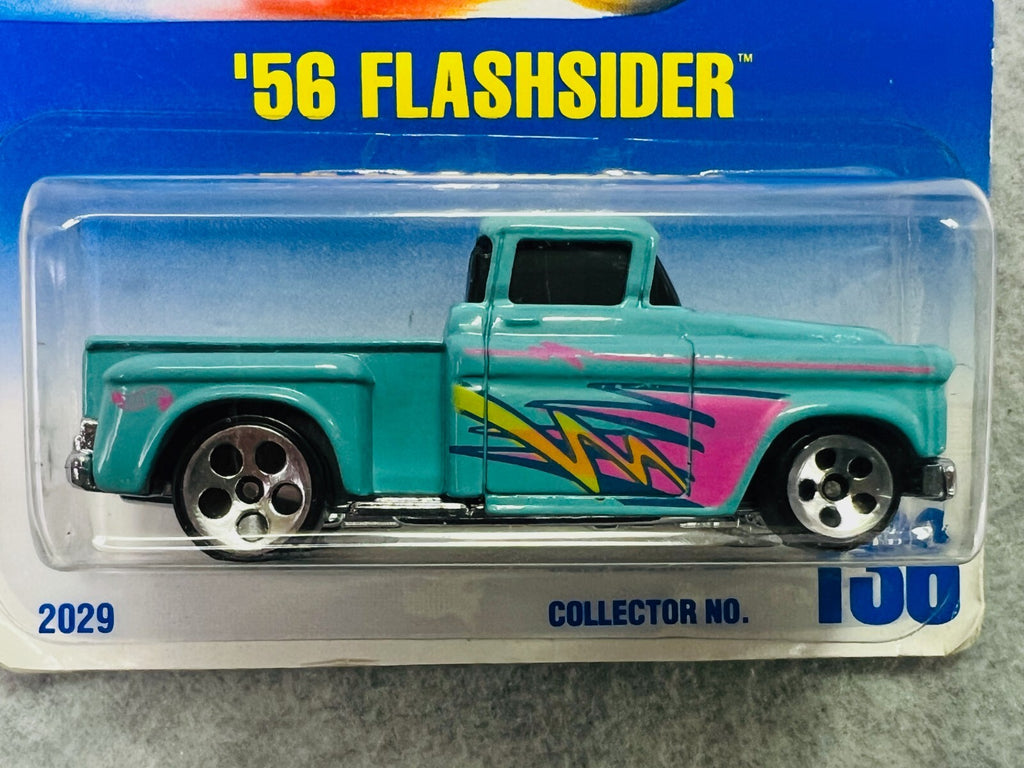 🇺🇸🇺🇸🇺🇸Hot Wheels Blue Card  '56 Flashsider Light Blue #136 H30🇺🇸🇺🇸🇺🇸