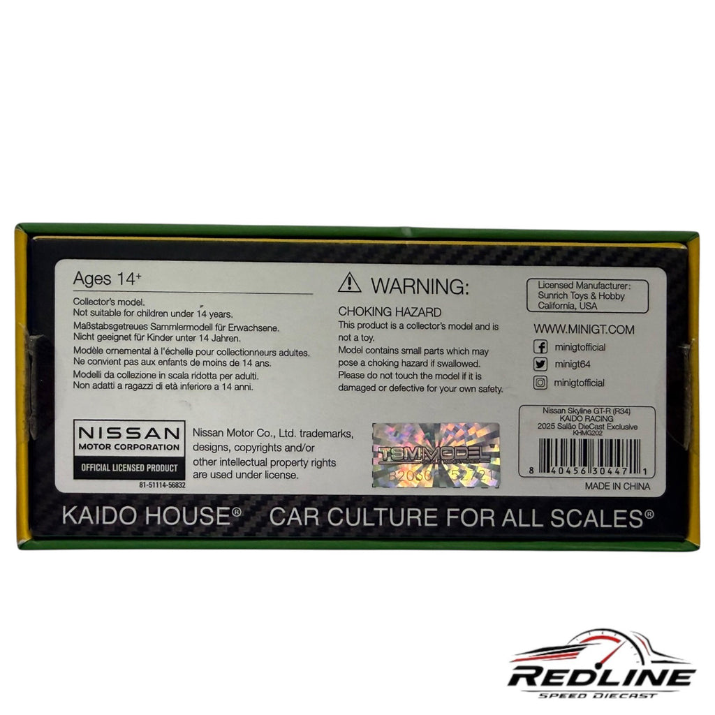 🇧🇷Kaido House Nissan Skyline GT-R R34 Salão Exclusive Brazil 2025 H36🇧🇷