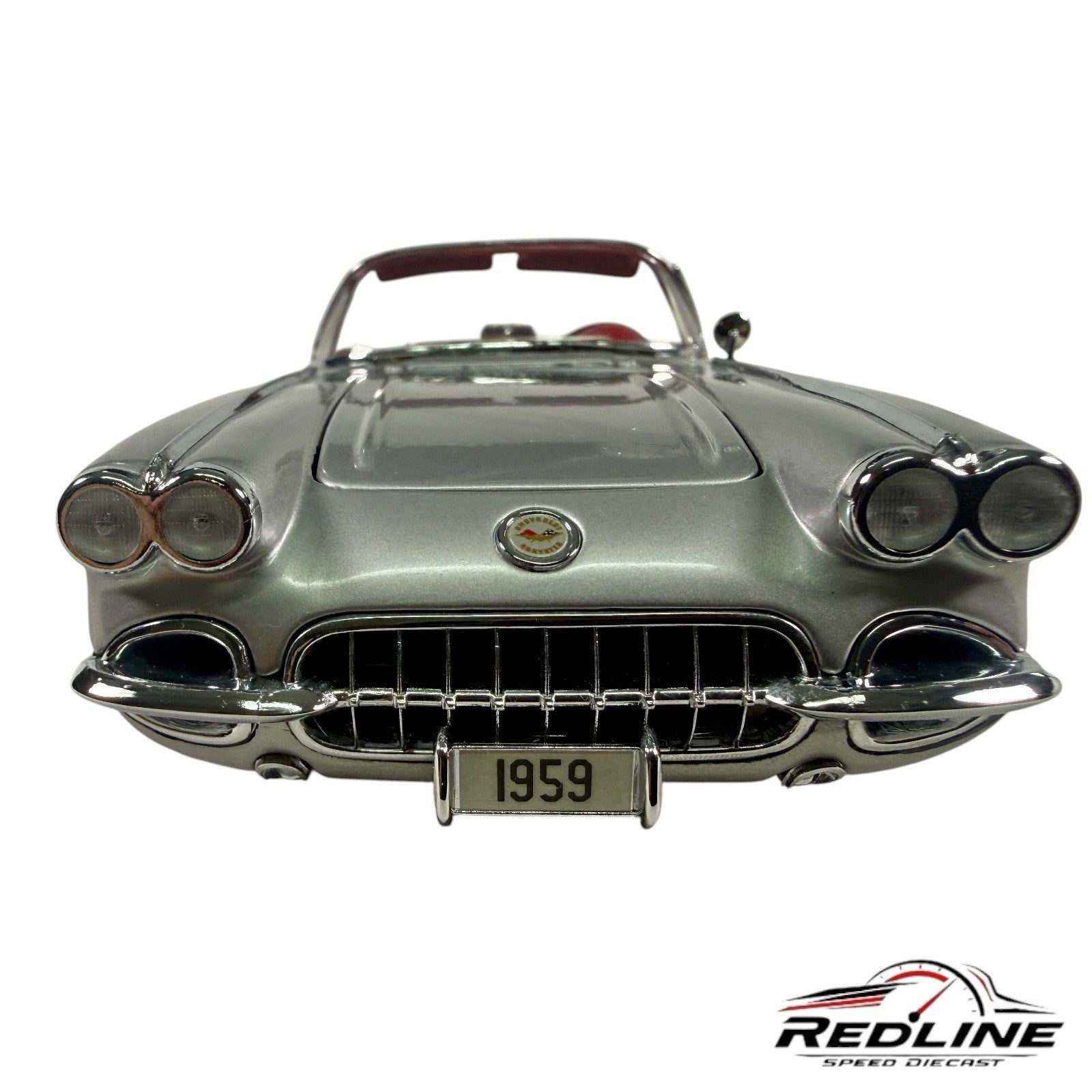 🇺🇸Danbury Mint Limited Edition 1959 Chevrolet Corvette Silver 1:24 C2🇺🇸