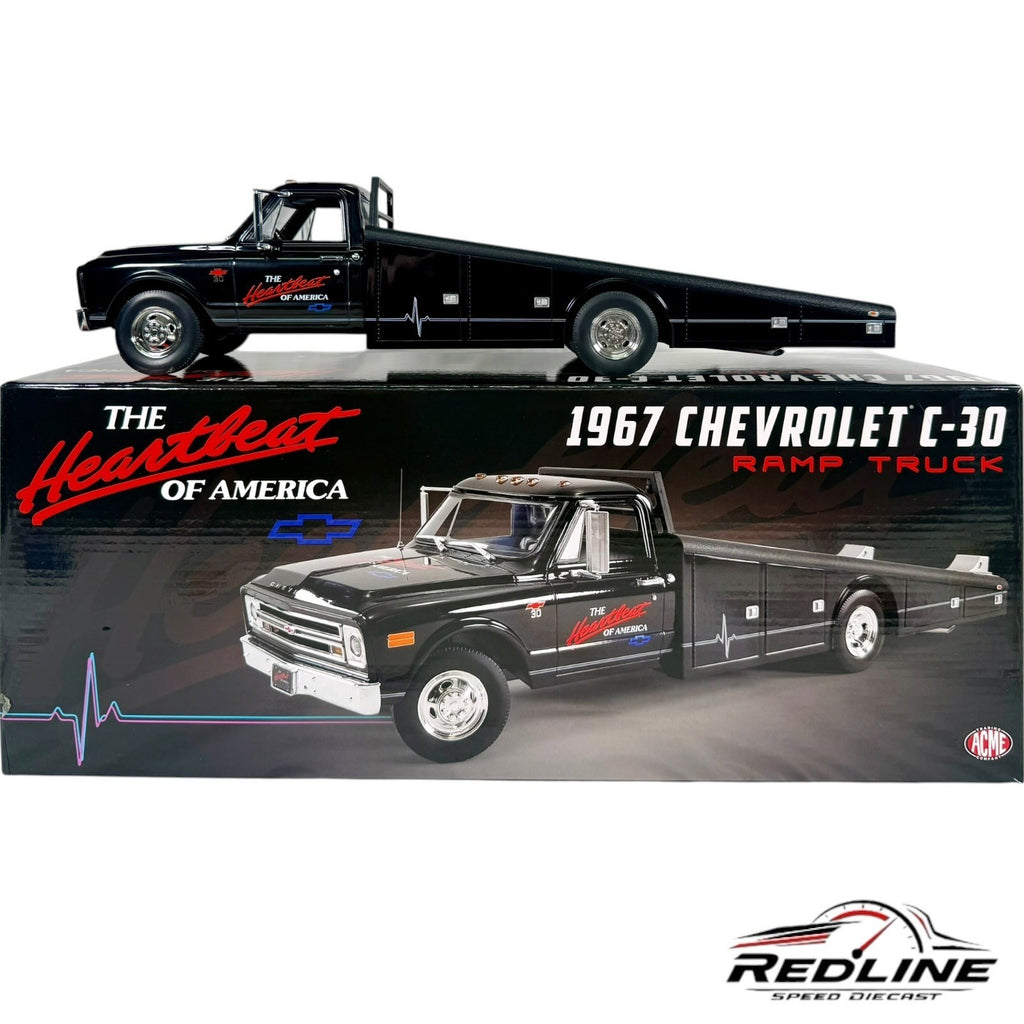 🇺🇸ACME 1967 Chevrolet C30 Ramp Truck THE HEARTBEAT OF AMERICA 1:18 C4🇺🇸