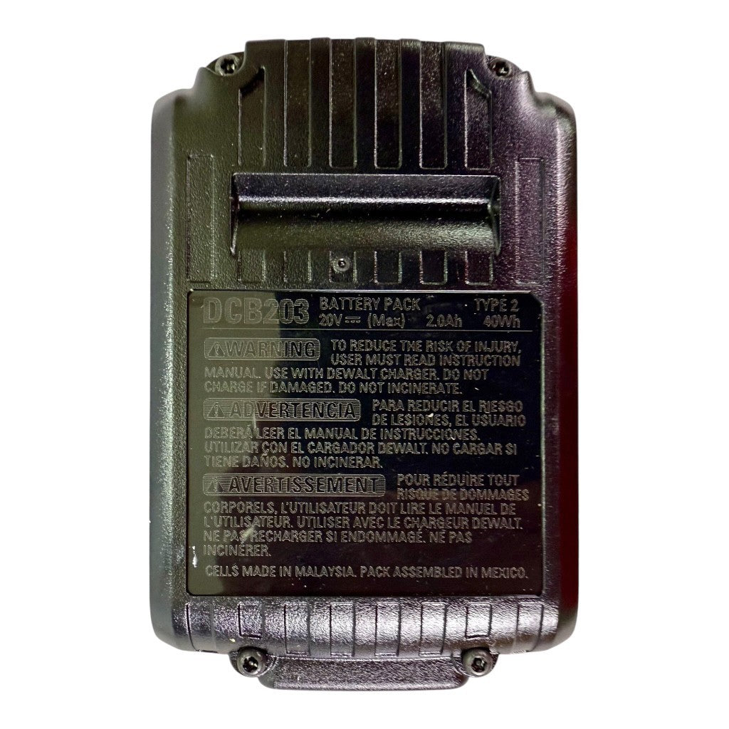 DEWALT DCB203 20V Volt MAX 2.0AH Li-Ion Genuine Battery