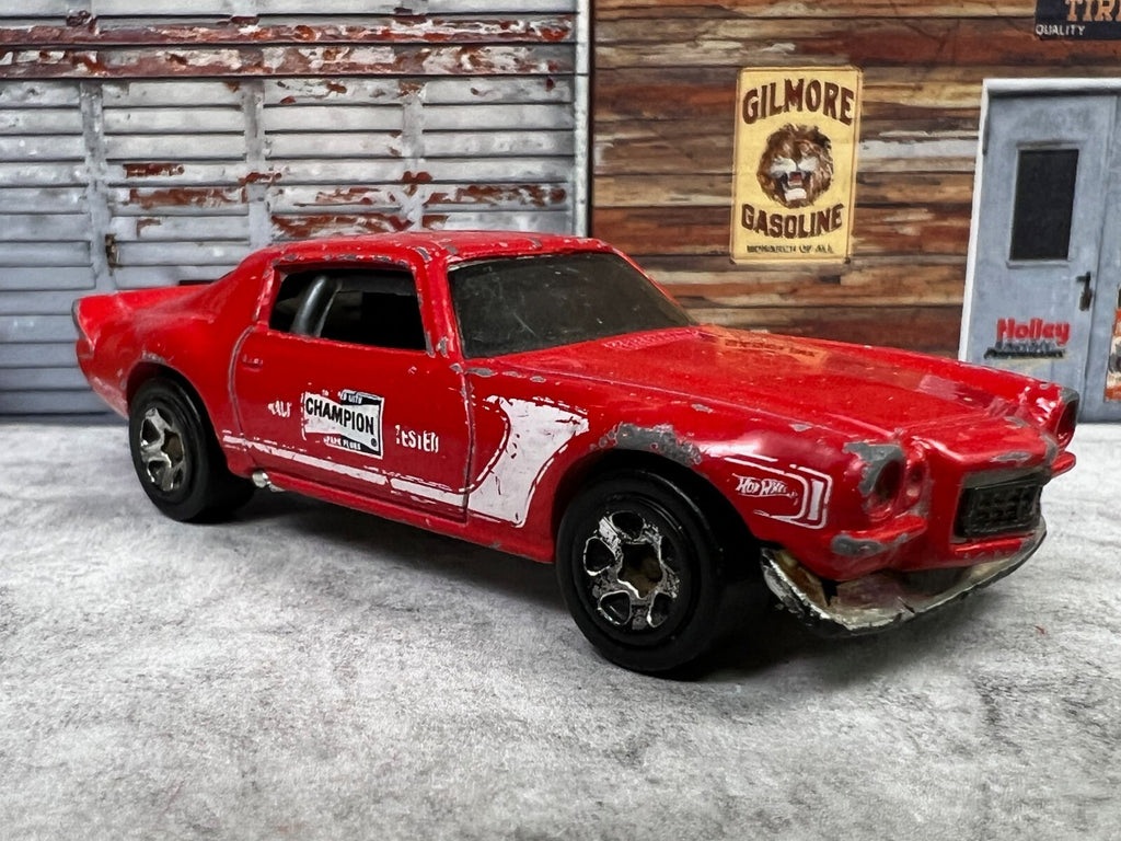 🇺🇸🇺🇸Hot Wheels '70 Camaro Z28, 2011 Mattel, Red Champion C18🇺🇸🇺🇸