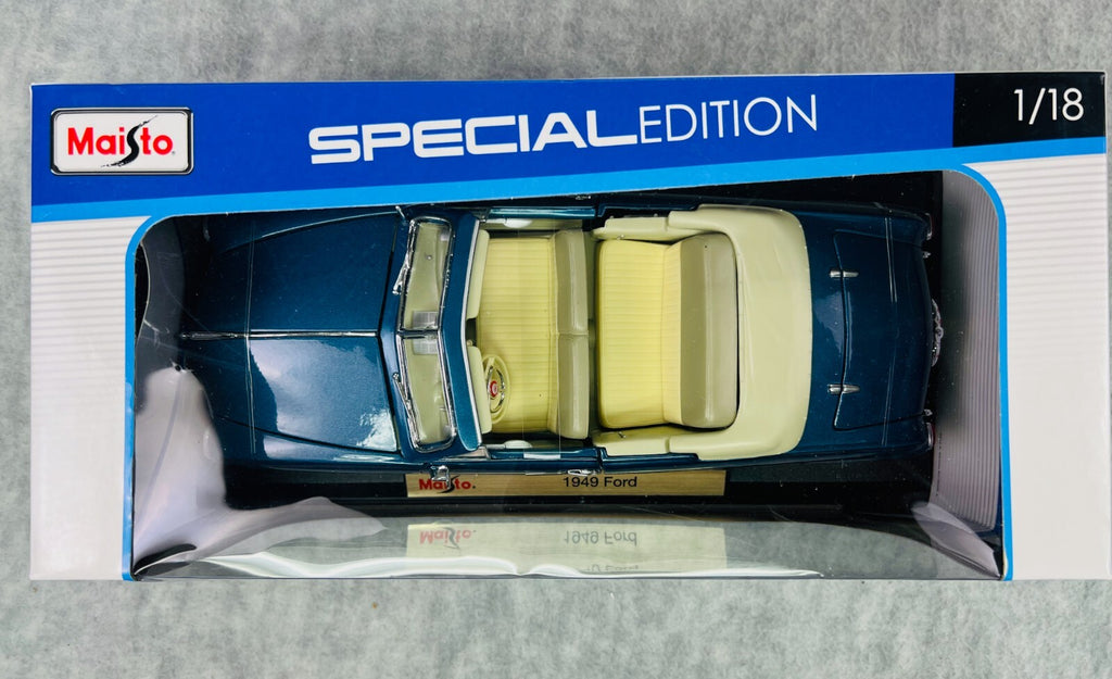 🇺🇸🇺🇸Maisto 1949 FORD CONVERTIBLE Special Edition Blue 1:18 Scale🇺🇸🇺🇸