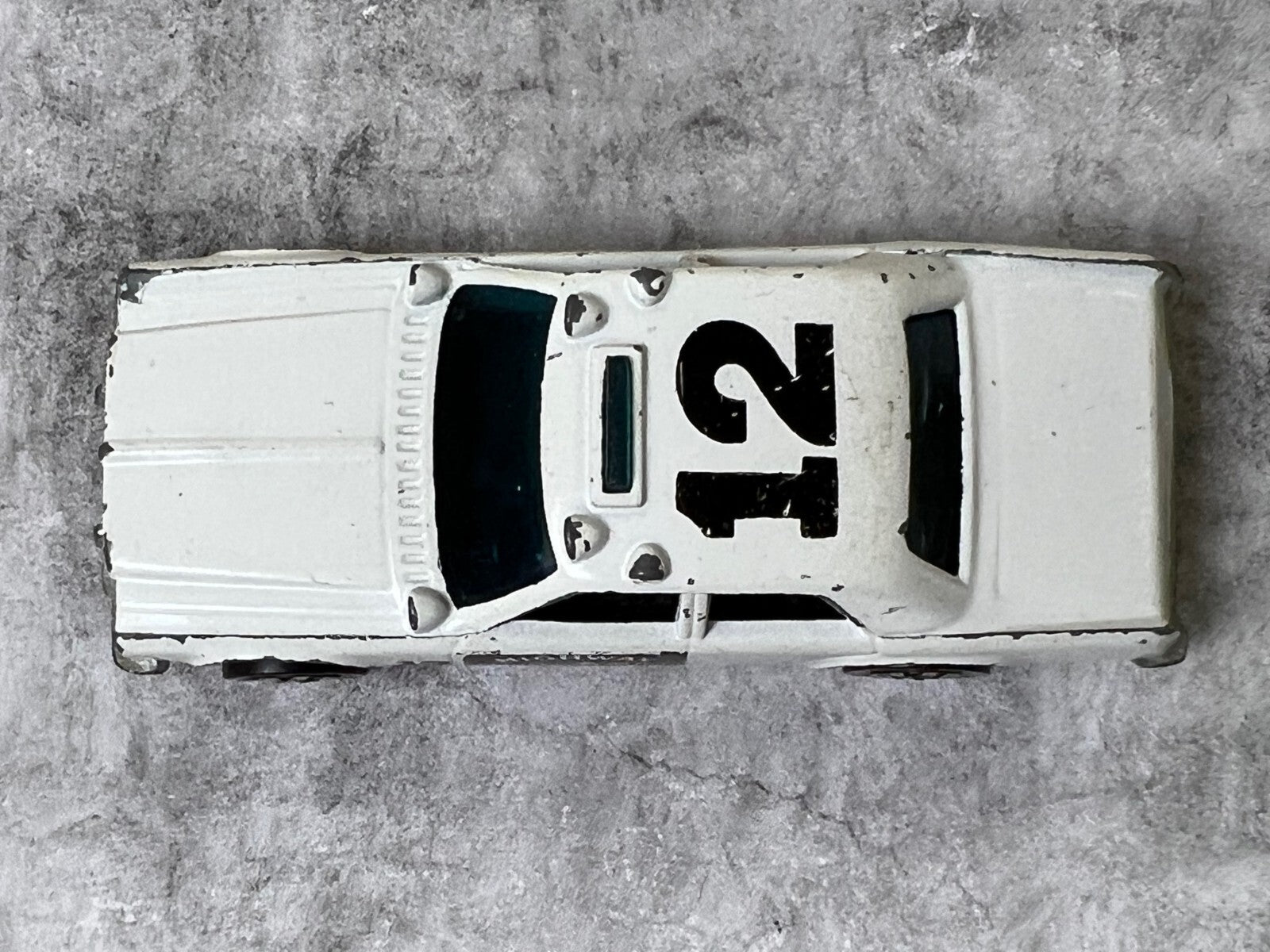 🚔🚔HOT WHEELS White 1977 Police Car Number 12 Highway Patrol C1🚔🚔