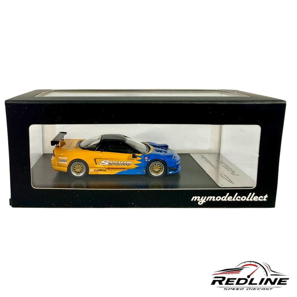 🎌My Model Collect Yellow NSX MK1 (NA1) Spoon Racing Yellow/Blue 1:64 H36🎌
