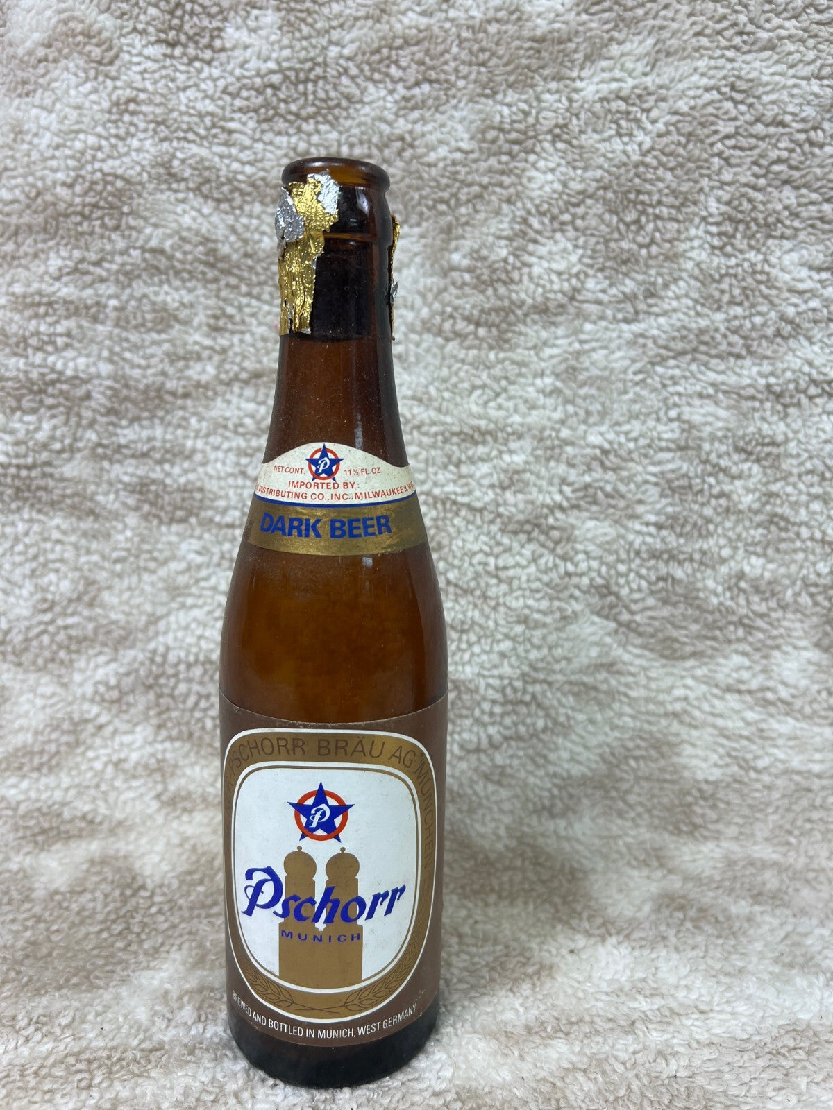 🍺🇧🇪 Vintage HACKER-PSCHORR Munich Dark Beer Bottle  Empty GERMANY 🇧🇪 🍺