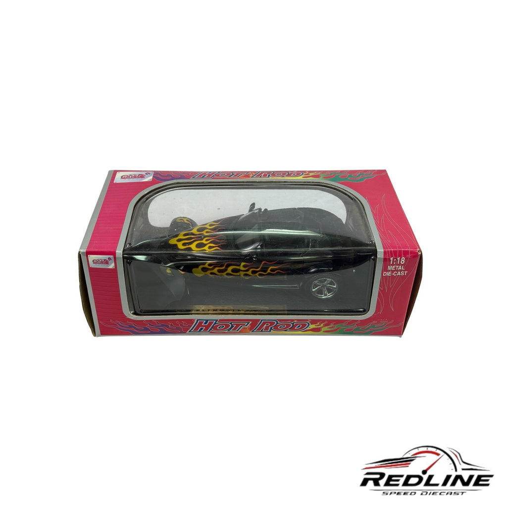 🇺🇸🇺🇸Anson 1998  Plymouth Prowler Hot Rod Black w/Flames 1:18 C3🇺🇸🇺🇸