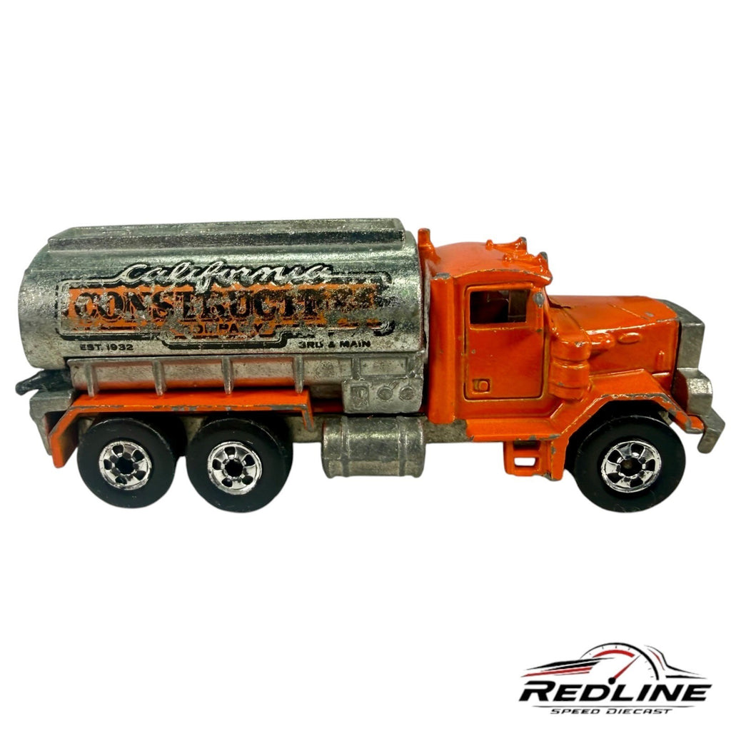 🔥Hot Wheels Vintage Peterbilt Tank Truck California Construction Blackwalls C5