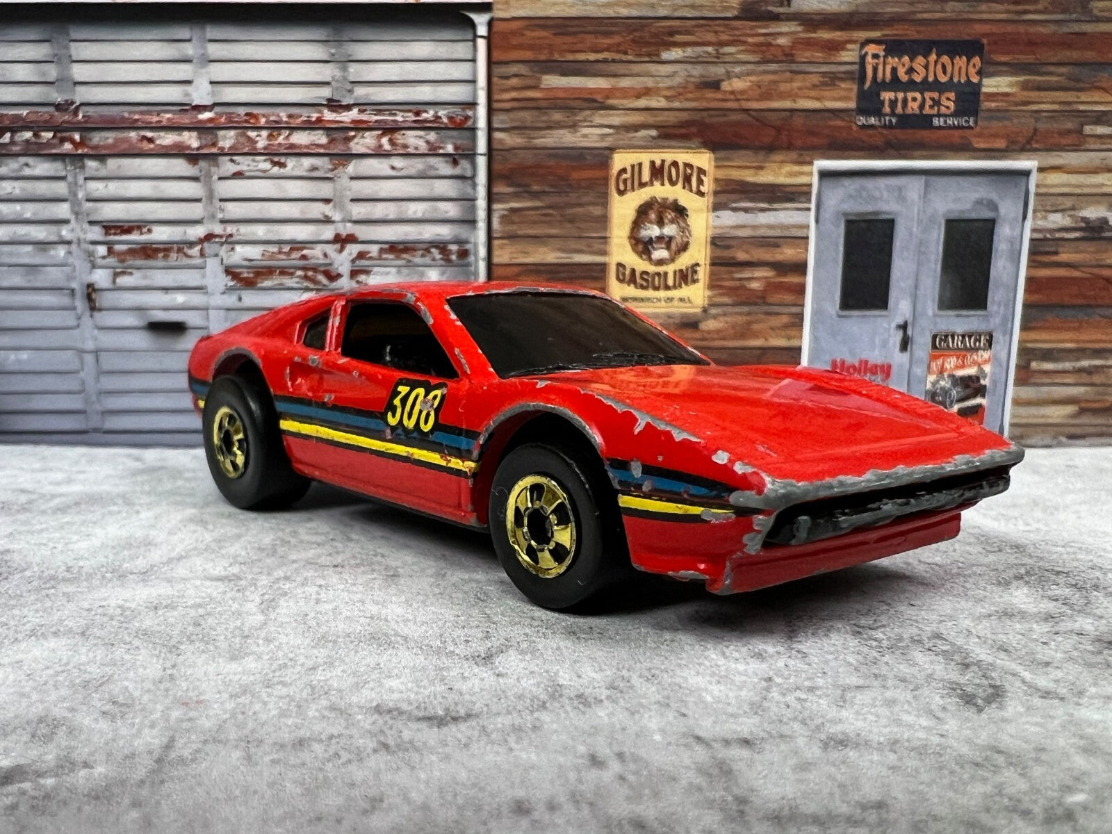 🇮🇹🇮🇹Vintage 1977 Hot Wheels Ferrari 308 Red Diecast Hong Kong C12🇮🇹🇮🇹