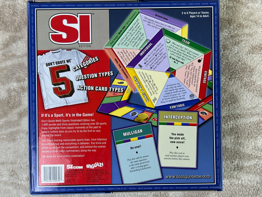 🔥Don't Quote Me Sports Illustrated (SI) Edition by Time, Inc. 2007 NEW OPEN BOX