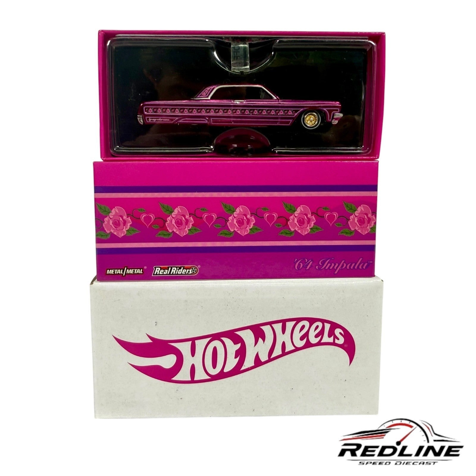 🔥Hot Wheels 2021 RLC Chevrolet 64 Impala Low rider Pink Gypsy Rose 818/20K H31