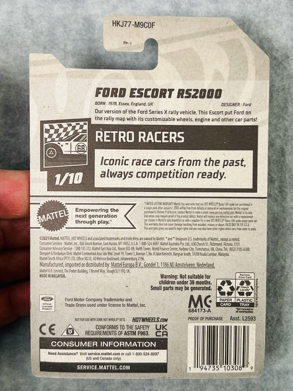 🔥🔥🔥NEW Hot Wheels Ford Escort RS2000 Red  HW Retro Racers H24🔥🔥🔥