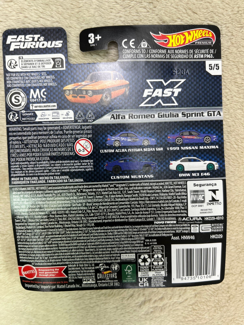 🔥🔥Hot Wheels Premium Fast and Furious Alfa Romeo Giulia Sprint GTA HW17🔥🔥