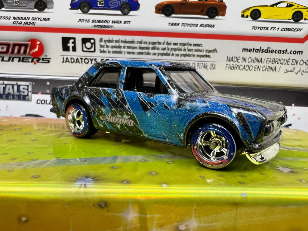 🔥Hotwheels HOUSE OF CARS CUSTOM 71 Datsun 510 Aurora 9 of 10 ULTRA RARE HW16🔥