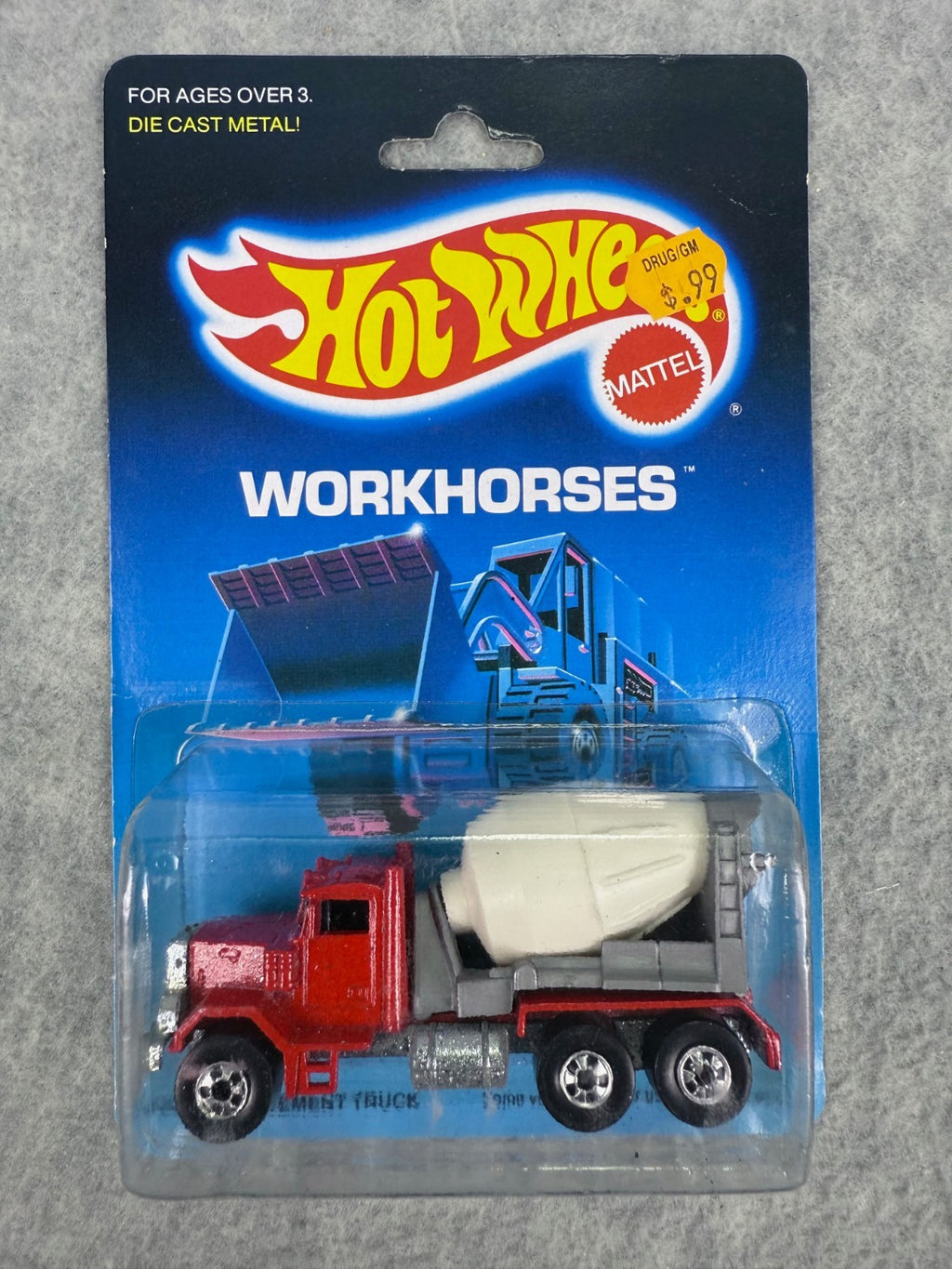 🇺🇸🇺🇸Hot Wheels Blackwall's Workhorses Peterbilt Cement Truck H22🇺🇸🇺🇸
