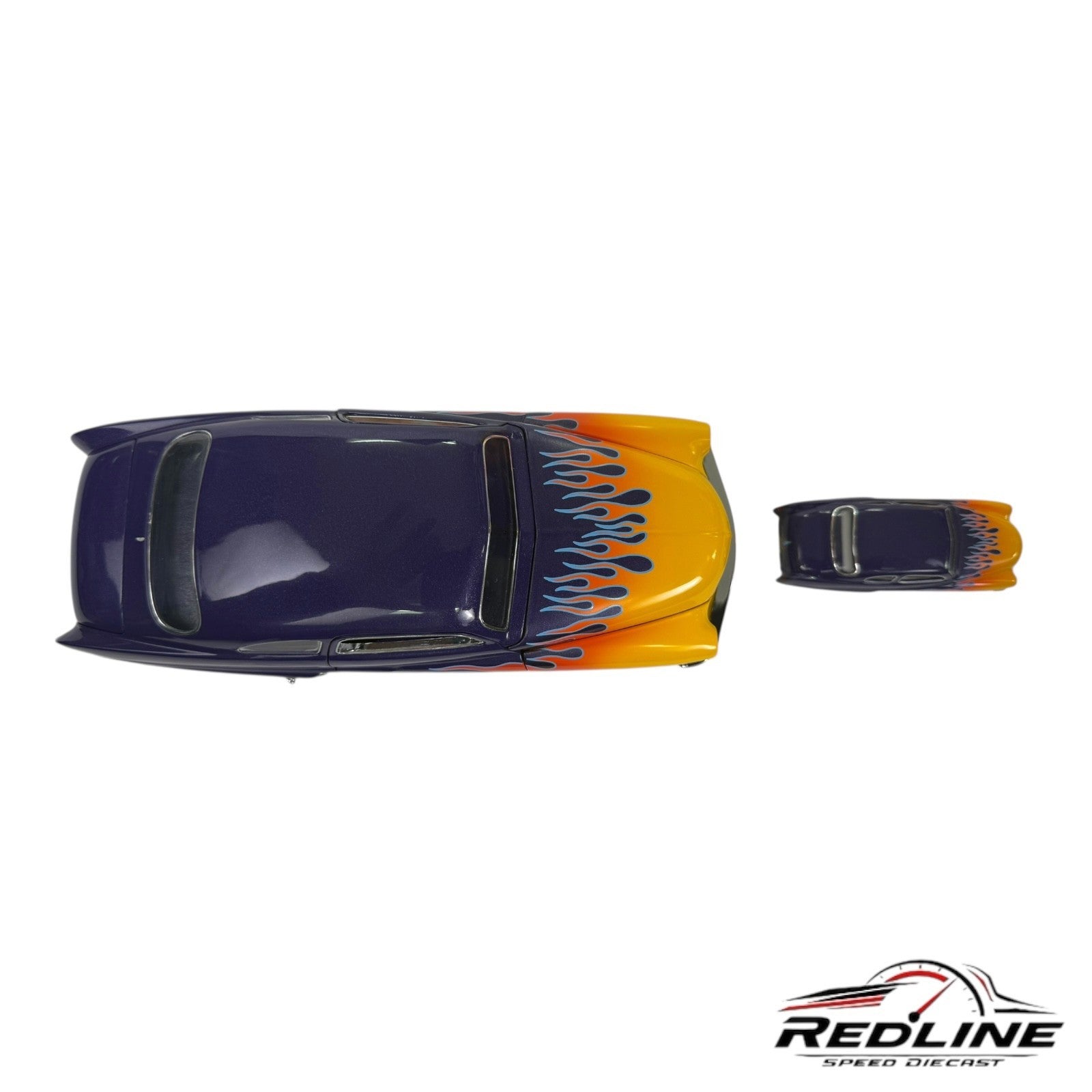 🔥🔥Hot Wheels Legends '49 Merc Purple Yellow Flames 1:24/1:64 Set A1🔥🔥
