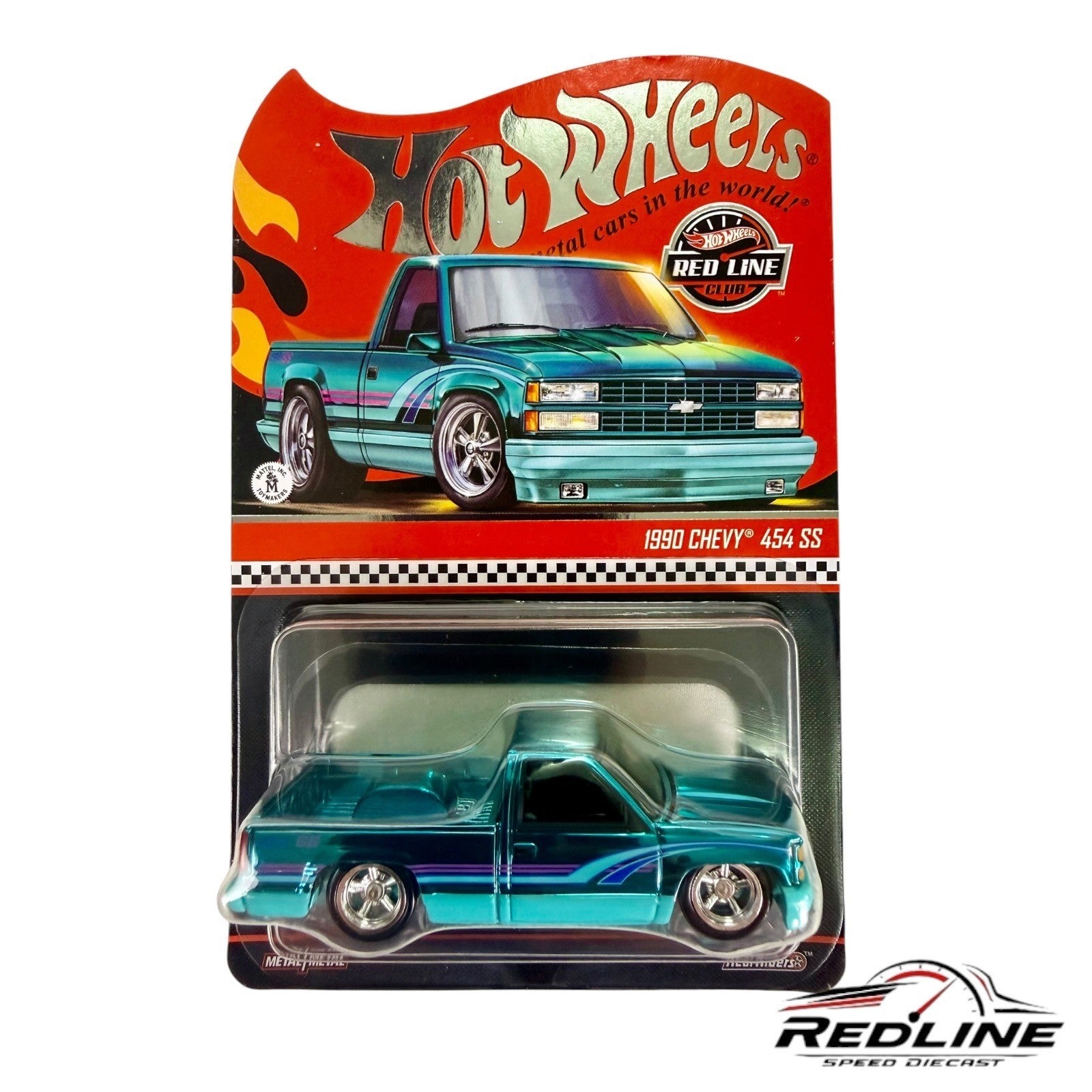 🇺🇸Hot Wheels Red Line Club 1990 Chevy 454 SS Aqua Blue H33🇺🇸