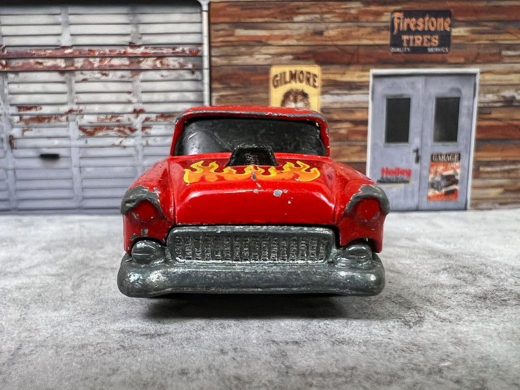 🇺🇸🇺🇸Vintage Hot Wheels Hot Ones ‘55 Chevy Red Chevy Fever C14🇺🇸🇺🇸