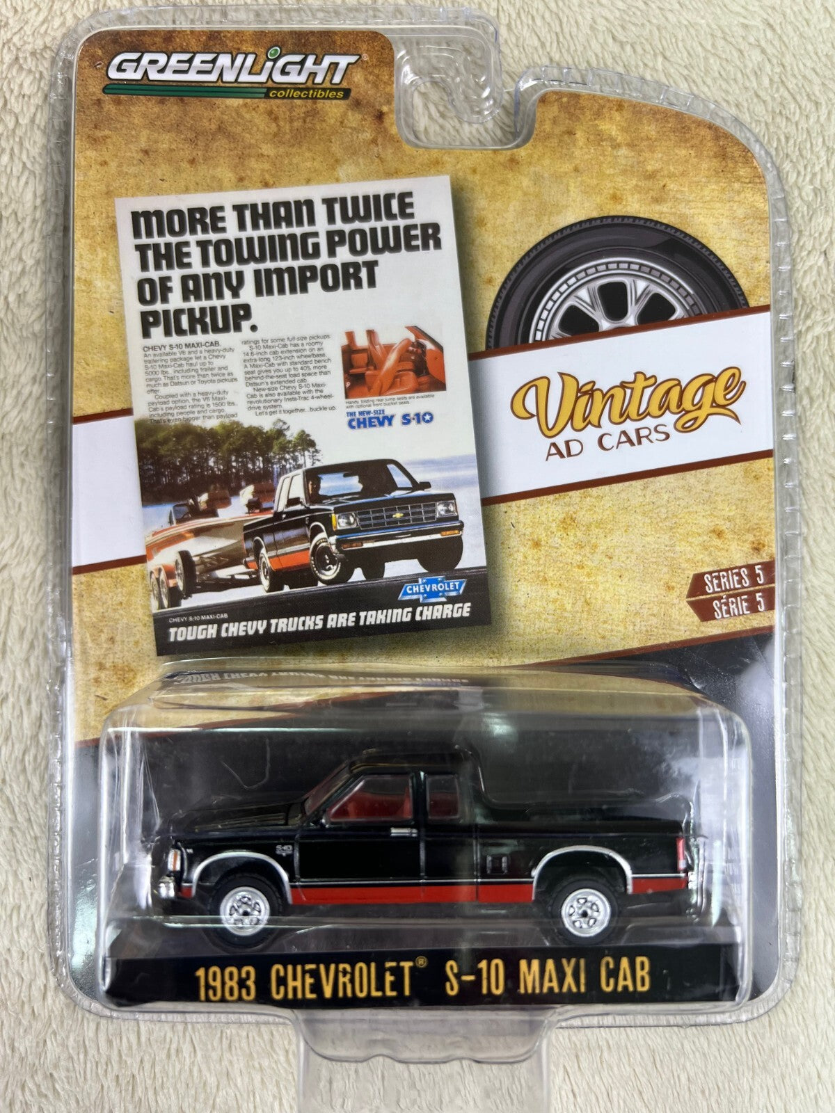🔥🔥🔥Greenlight Vintage Ad Cars 1983 Chevrolet S-10 Maxi Cab HW15🔥🔥🔥