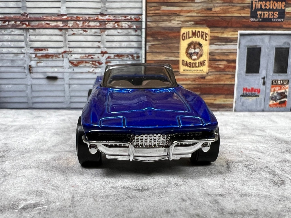 🔥🔥🔥Hot Wheels '65 Corvette Jones Racing #5 1999 Blue C17🔥🔥🔥