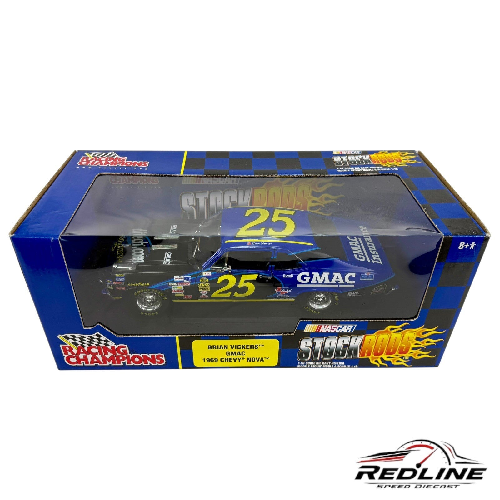 Racing Champions Nascar Stock Rods edition 1969 Chevy Nova Brian Vickers 1:18 B3