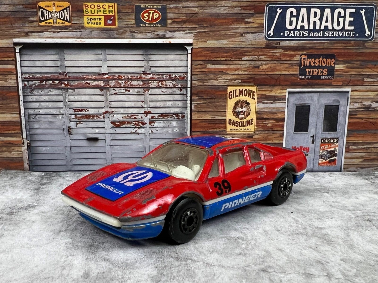 🇮🇹🇮🇹Matchbox Superfast Ferrari 308 GTB PIONEER Red/Blue 1981 C9🇮🇹🇮🇹