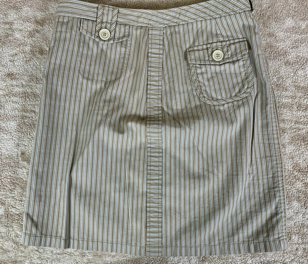 *****THE LIMITED WOMEN'S BROWN/WHITE STRIPED SKIRT SIZE 12 100% COTTON NICE*****