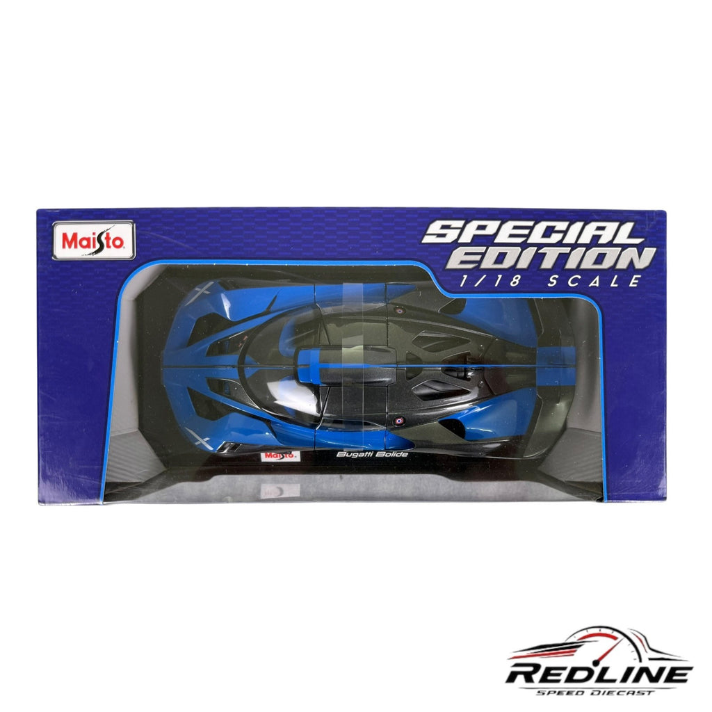 🇫🇷🇫🇷Maisto Special Edition Bugatti Bolide Blue & Black 1:18🇫🇷🇫🇷