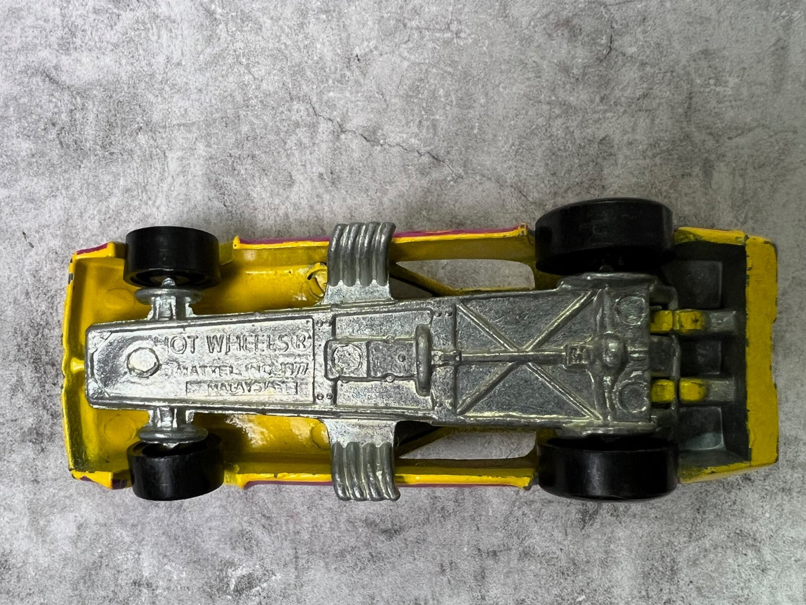 🏁🏁🏁Hot Wheels Firebird Funny Car DragsterYellow 1977 Blackwall C12🏁🏁🏁